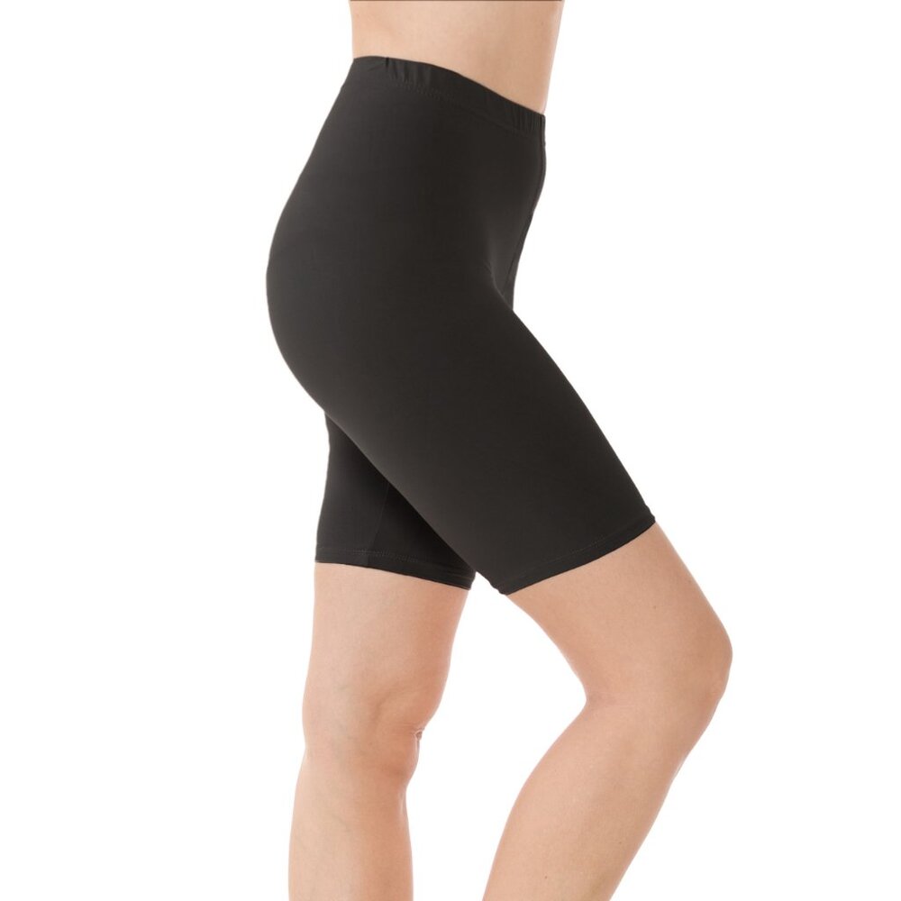 White 1" Waistband Bike Shorts